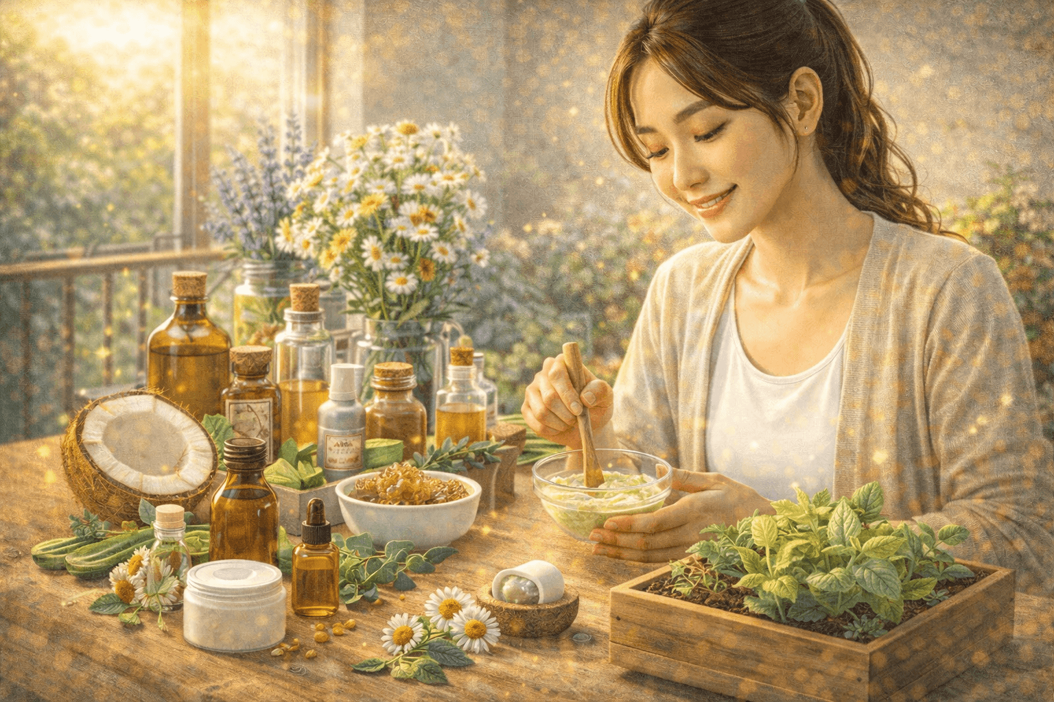 건강한 피부를 위한 천연 화장품 만들기