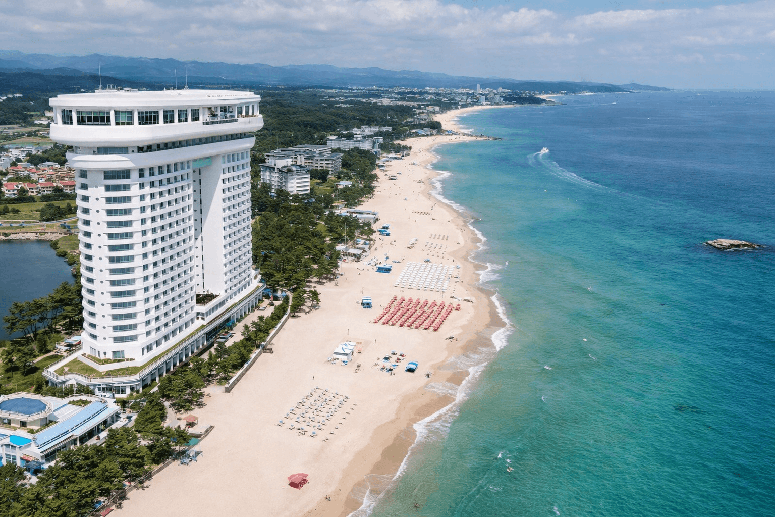 경포호텔 주변 해변모습